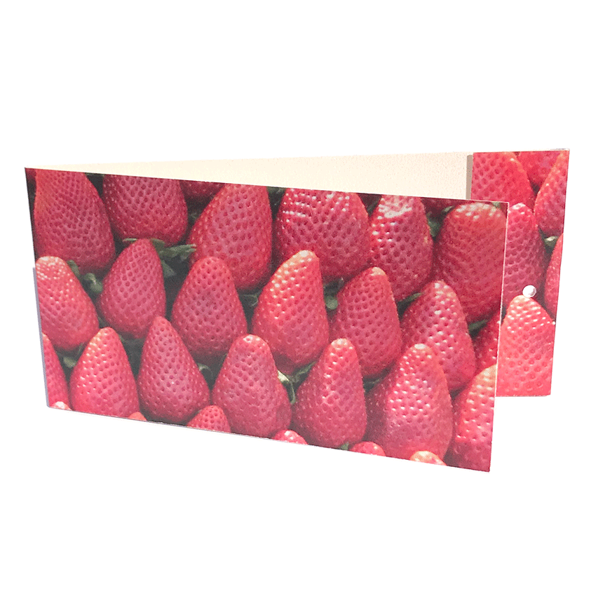 Väike kaart ehk lillekaart "Maasikas" lillekimbule